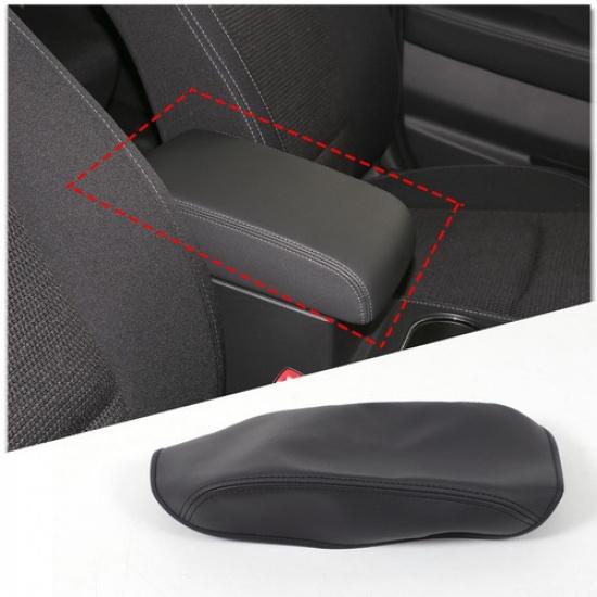 Black PU Leather Console Armrest Panel Cover Trim For Subaru Legacy 2016-