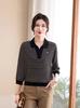 Mom's Stylish Spring Striped Lapel Knitwear for Middle-Aged & Elderly Women - Age-Reducing, Loose Fit T-shirt Top