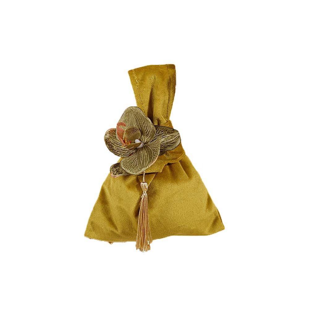 

Tassel Velvet Knot Handbag Vest Shape Tope Handle Flower Wrist Bag Large Capacity Small Tote Bag Festive Sugar Bag Outdoor шампанского