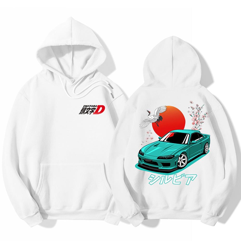 Anime Initial D Drift 2d Print Men/Women Cotton Hoodie Casual Oversized Pullover Popular Sweatshirt Fashion Tops Unisex Clothing