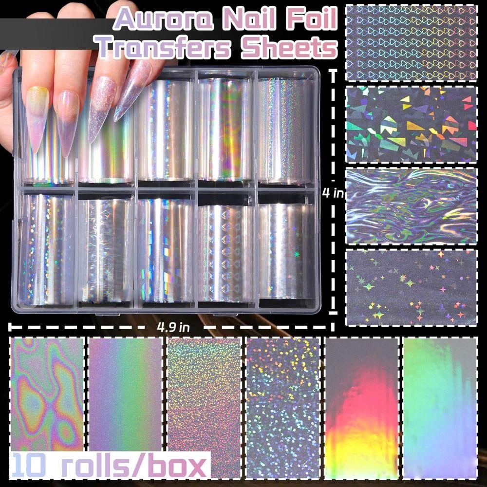 Aurora Snake Transfer Stickers Marble Print Nail Art Stickers Hot Nail Art Foils Nail Decorations
