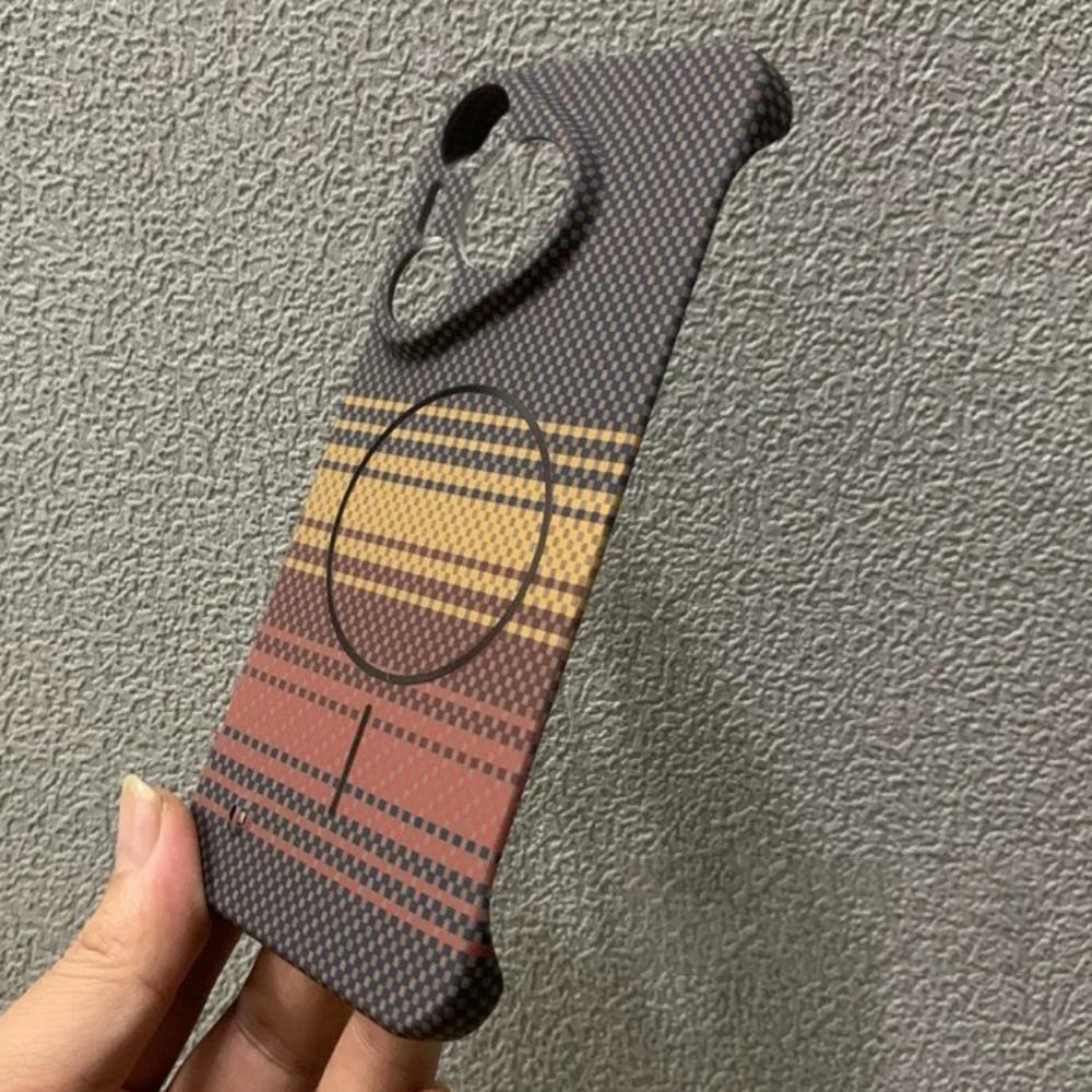Ultra-Thin Shockproof Carbon Fibre Frameless Case For Huawei P70 Pura70 Pro Plus Mate 70 60 50 Magnetic Wireless Charging Cover