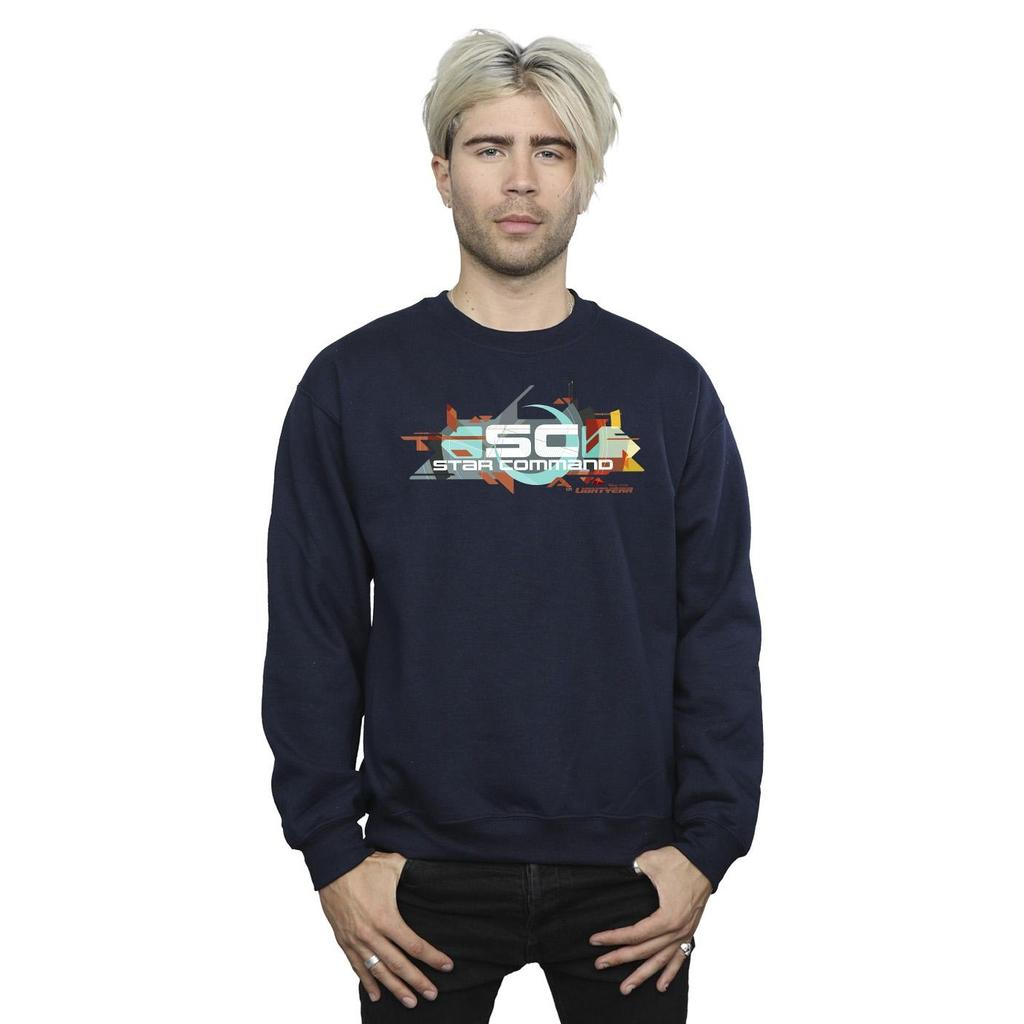 Disney Mens Lightyear Star Command Graphic Title Sweatshirt