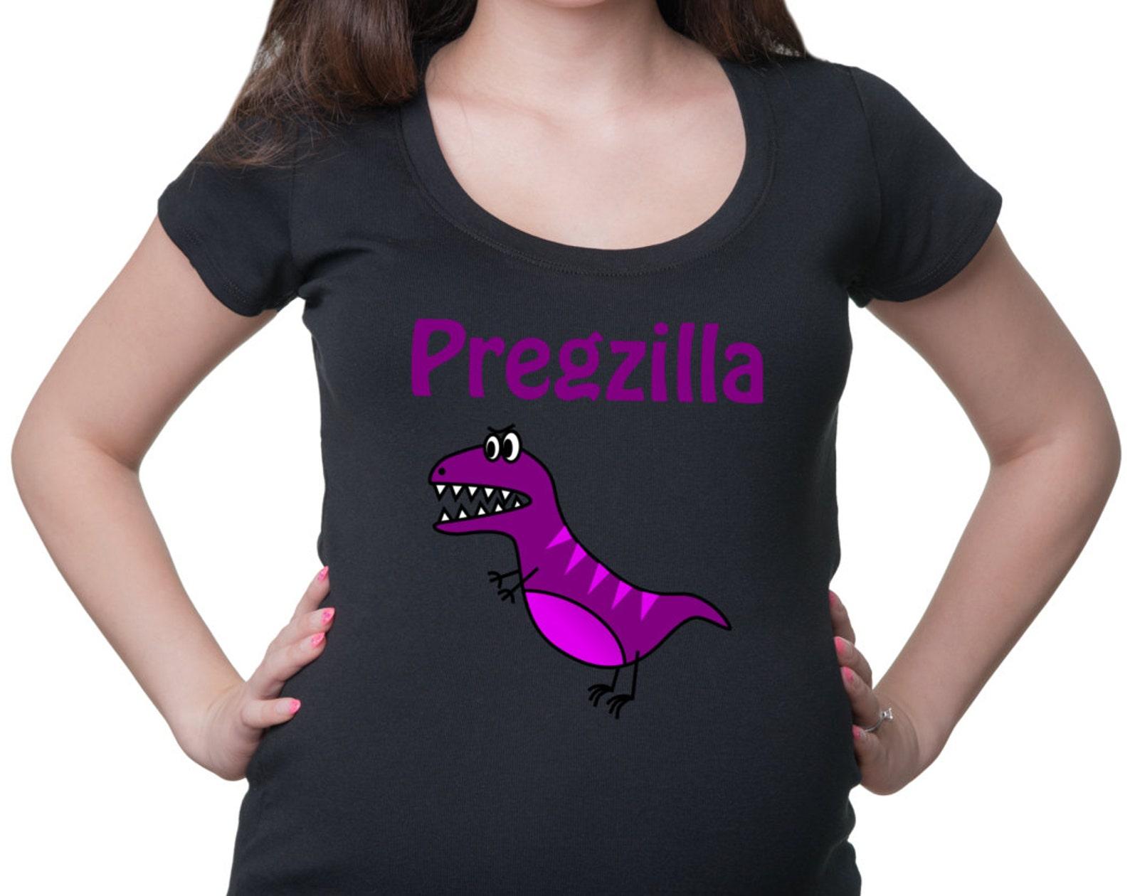 Pregzilla Maternity T-Shirt: Funny Pregnancy Shirt S