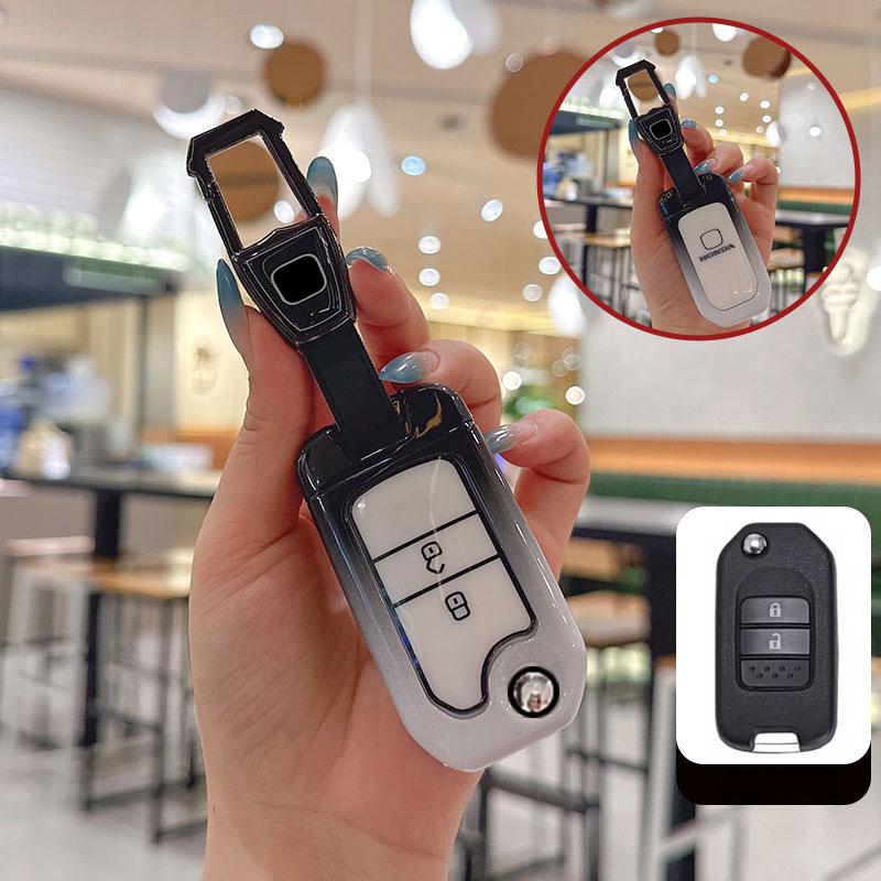Honda CRV Folding Key Case with Buckle for Accord, Fit, Civic - 9th Gen High-Grade Women's Shell
