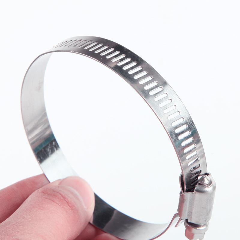 Adjustable Pipe Clamps 201 Stainless Steel Hose Clips Fuel Hose Clamps for Pipe Worm Drive Durable Anti-oxidation 8-300mm