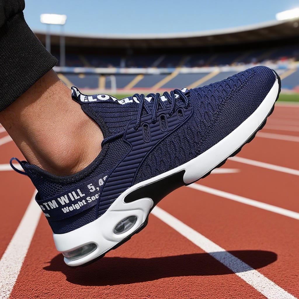 

Мужские кроссовки для бега Легкие прогулочные спортивные туфли Дышащие износостойкие мужские туфли Повседневные парусиновые туфли Дышащие одинарные 39 темно-синий