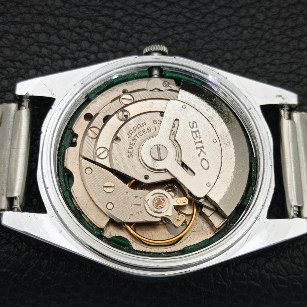 AUTOMATIC VINTAGE REFURBISHED SEIKO 5 JAPAN MENS GREEN DIAL WATCH a443993-1
