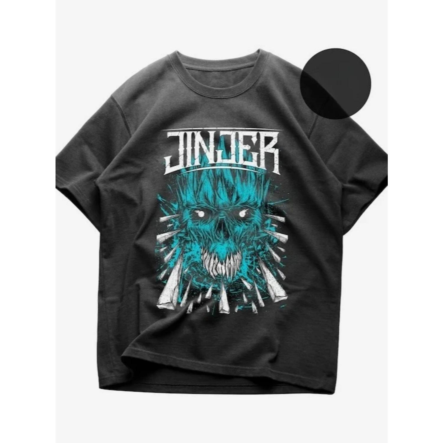

Jinjer Merch Unisex Rocker Clothing Jinjer T-Shirt Metal Music Shirt Pisces King Of Everything Album Tatiana Shmayluk S разноцветный