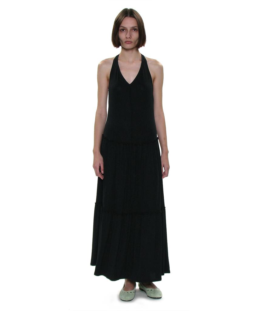 PARTIMENTO WOMEN Pwc Halterneck Tiered Shirring Dress_7 Colors