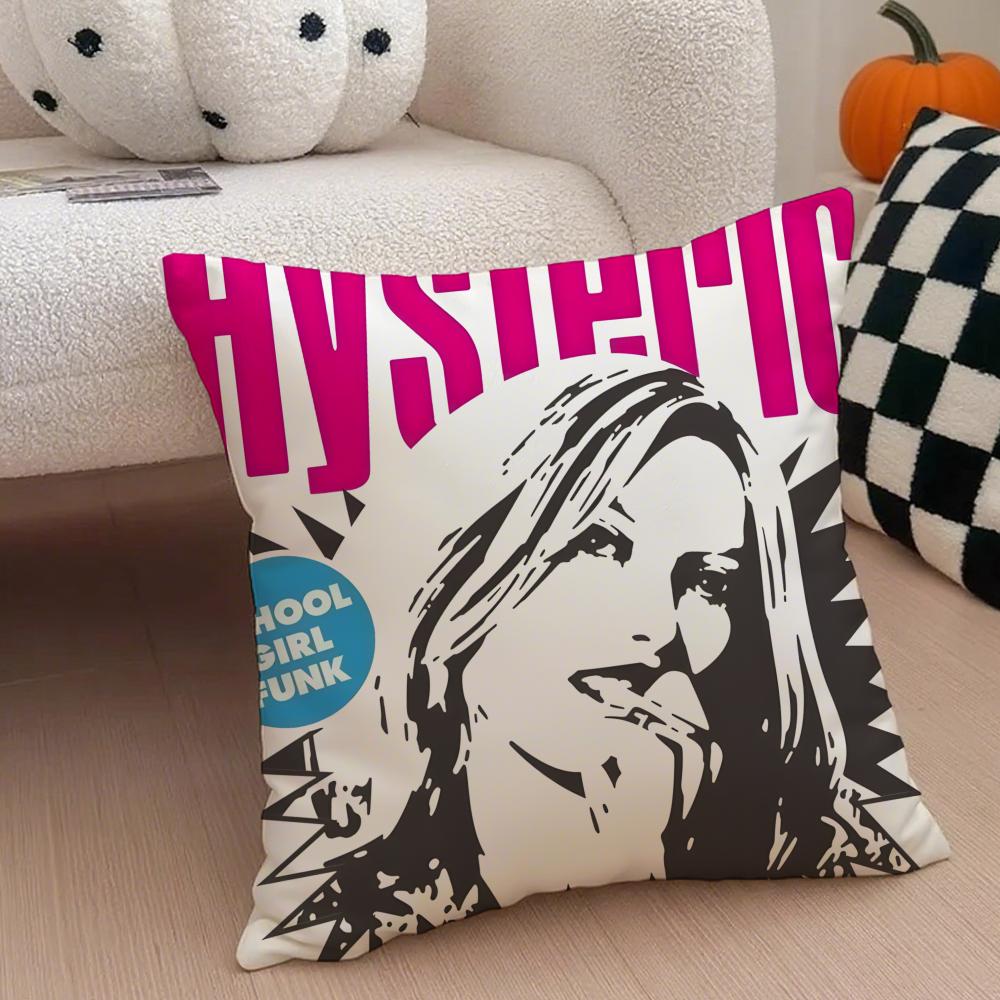 Apanese Fashion Brand H-Hysteric Glamour Cushion Cover Throw Pillow Cover Hidden Button Durable Polyester Chair Cushion