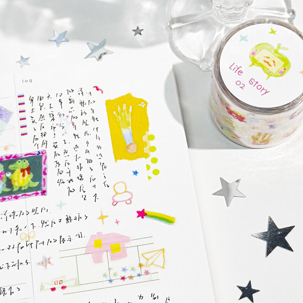 300cm/Roll Cute Cartoon WHIMSY Making Tape Diary Sticker DIY Scrapbooking Stickers Decor Mobile Planner Korean Stationery