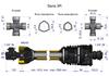 Telescopic PTO Shaft 1010-1560mm 460Nm Clutch with Wide-angle Pin CE Series 3R WARYŃSKI