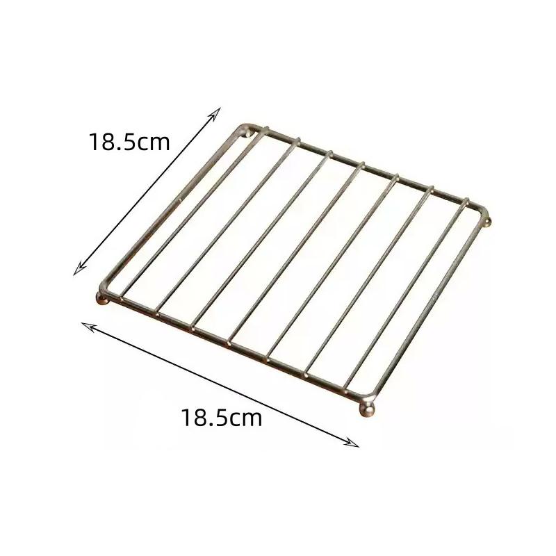 Square Metal Pot Mat Coasters Heat Insulation Pad for Bowl Dish Casserole Hot Pot Table Cookware Holder Placemat Kitchen Tools