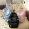 National style school bag ins niche female high-end sense casual versatile backpack simple light travel backpack new model