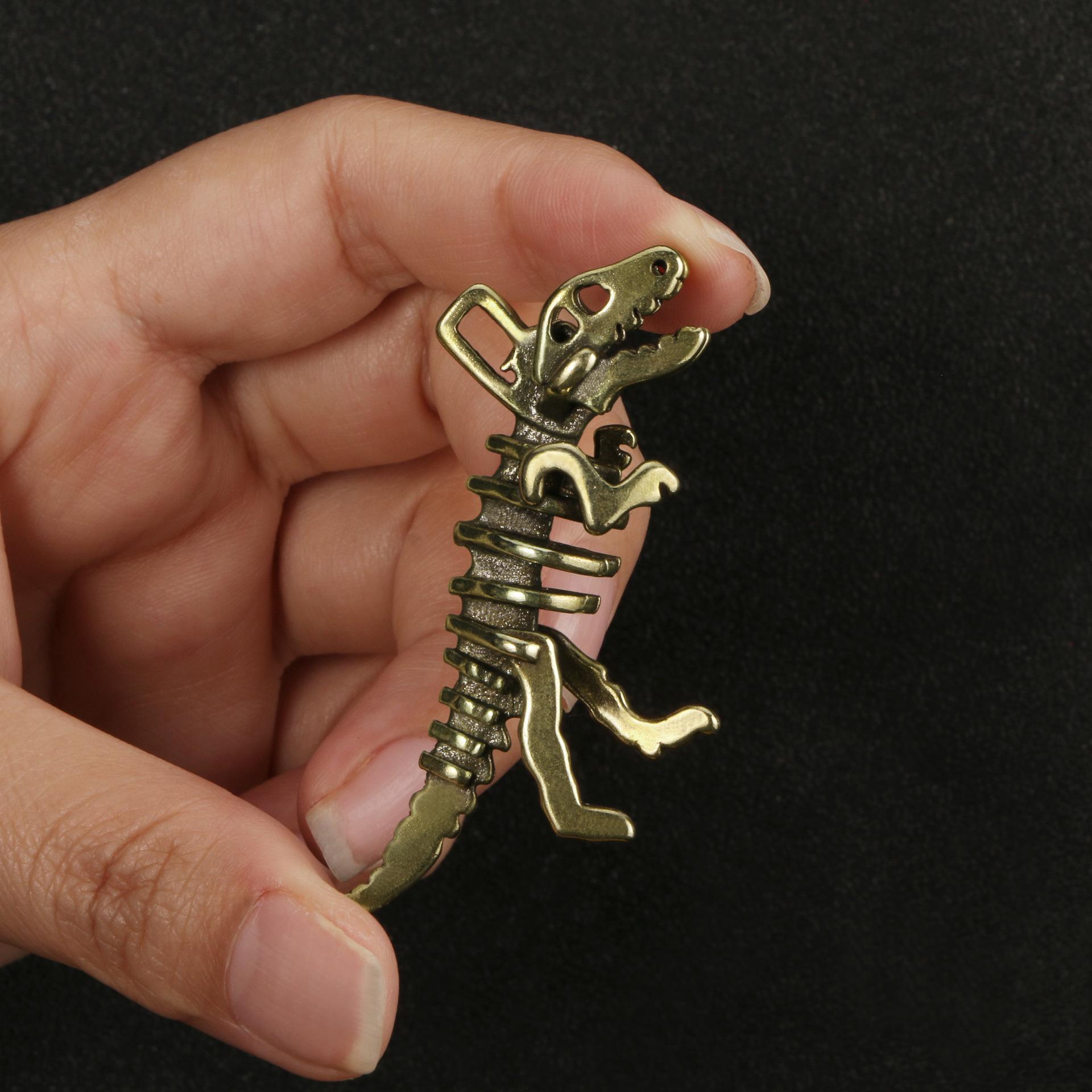 Jurassic Dinosaurs Brass Skeleton Fossil Model Tyrannosaurus Rex Brachiosaurus 11 Types of Dinosaur Figurines Desk Decoration