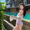 High-end Pure Desire Conservative Covering Abdomen Showing Slimming Sexy Hot Seaside Vacation One-piece Swimsuit Woman