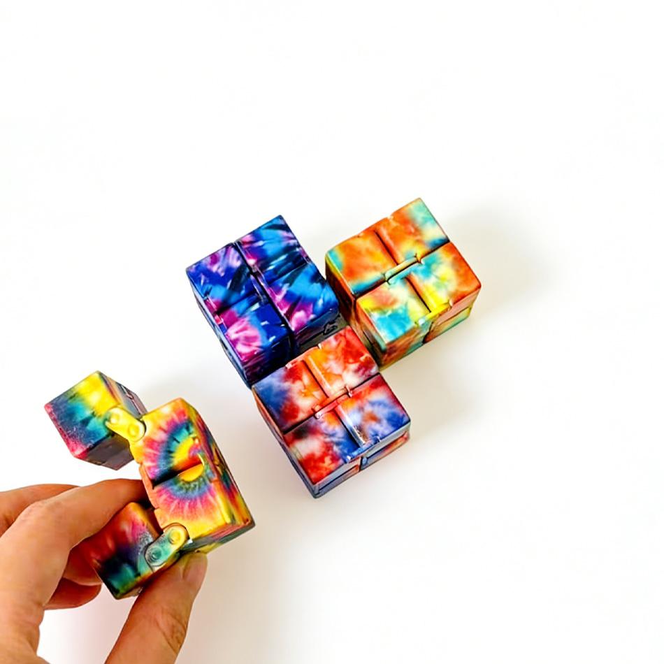 Infinity Cube Flip Adhd Anxiety Toy Fingertips Game Puzzle Antistress Magic Finger Fidget Autism Hand Gift For Children