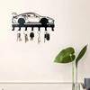 Functional Black Automotive Key Hooks Wall Mounting Easy Installation Car Key Holder Metal Metal Car Key Hooks Home Organization