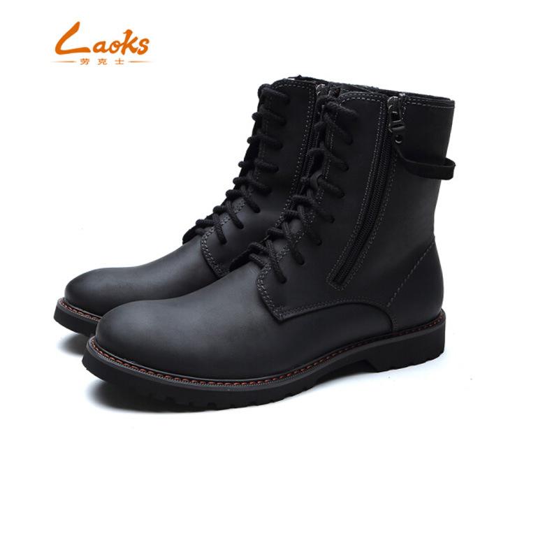 Punk Martin boots men s British trendy short boots breathable high-top shoes European and American retro men s boots desert leather tooling boots 38 чёрный