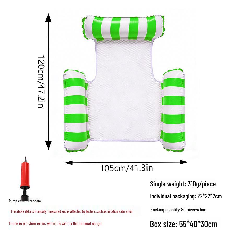 Lettino Gonfiabile a Triplo Tubo per Adulti - Pieghevole con Schienale