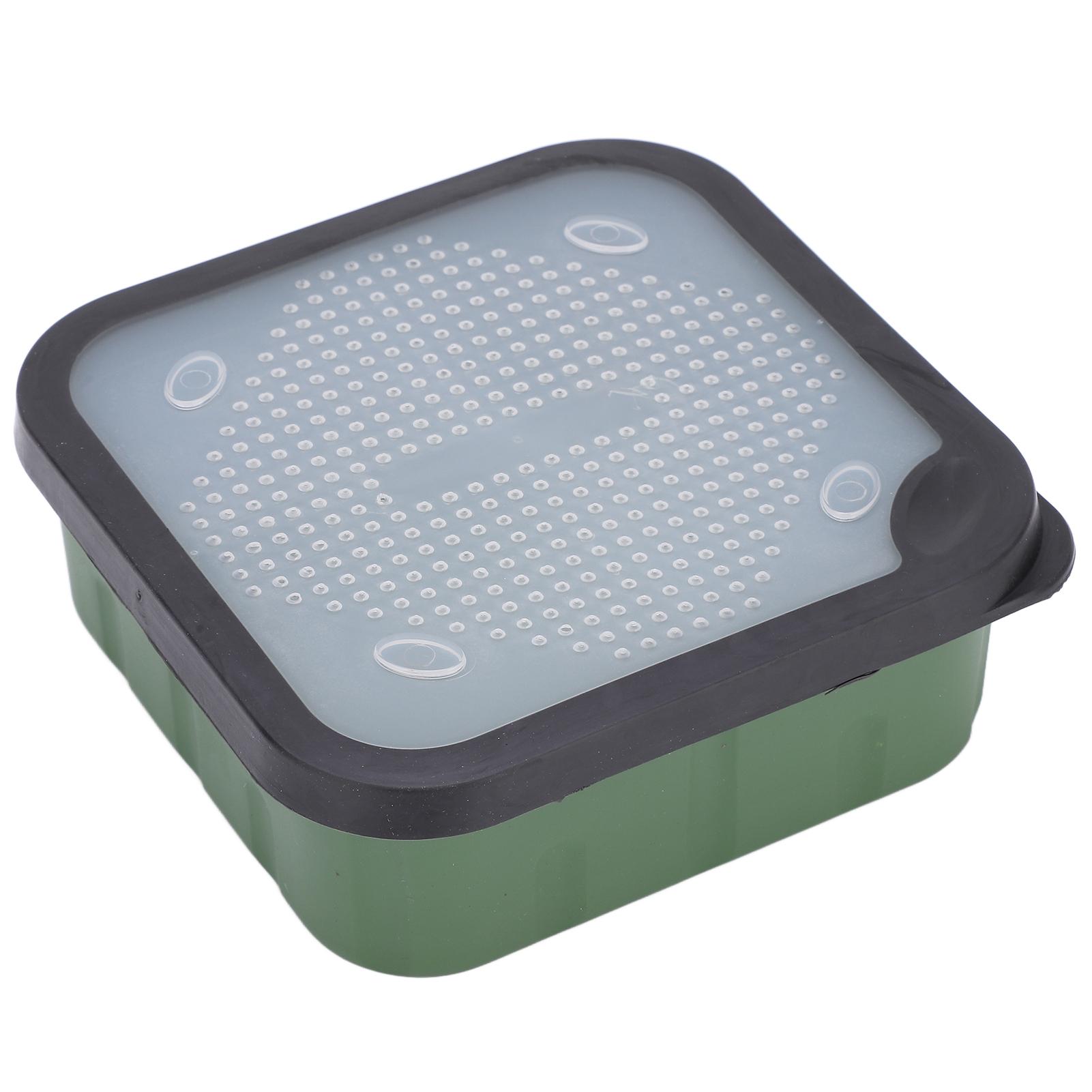 Зеленые коробки для наживки Вентилируемые Прочные Большое пространство Коробка для рыболовной наживки для отдыха на открытом воздухеM