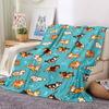 1pc Dogs Bones Lightweight Flannel Blanket, Comfortable and Warm Blanket, for Office and Camping Sofa Bed, Livingroom201