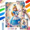 Alice Wonderland DIY Painting Kit Classic Style Home Decor Craft Gift Idea Art Paint by Numbers Flowers Rabbit Fantasy Wall 130