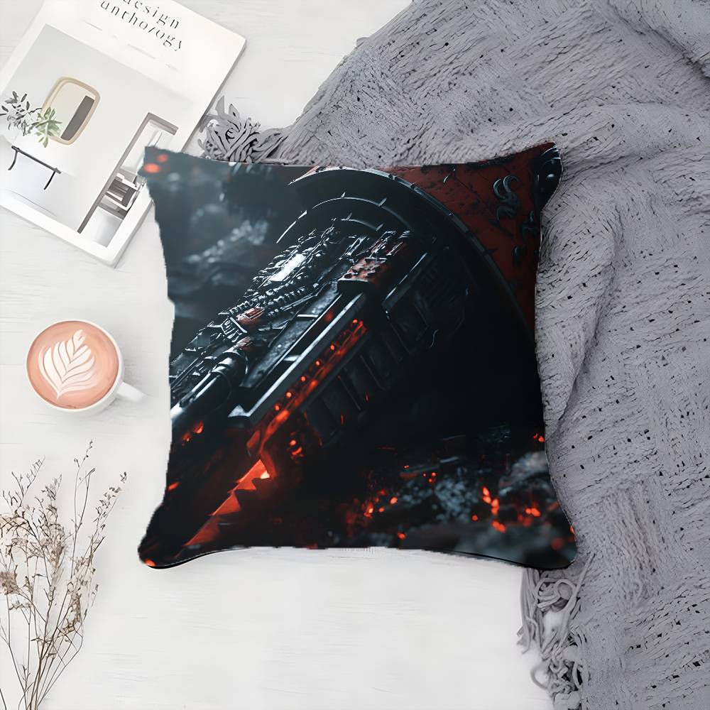 Space Soldier Marines W-Warhammer 40K-MT Pillow Case Printing Pillowcase Living Room Sofa Cushion Cover Bedroom Room Decor