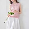 Srcr Women's Silk Blend Crochet Knit Vest Top