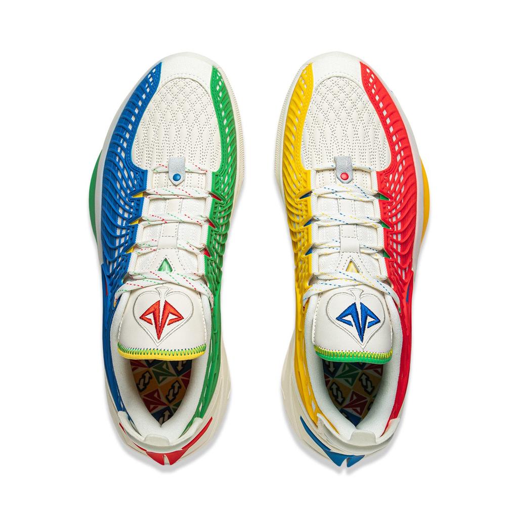 Li Ning JB3 Low Top Basketball Shoes Men's White Blue Red ABAU107-27