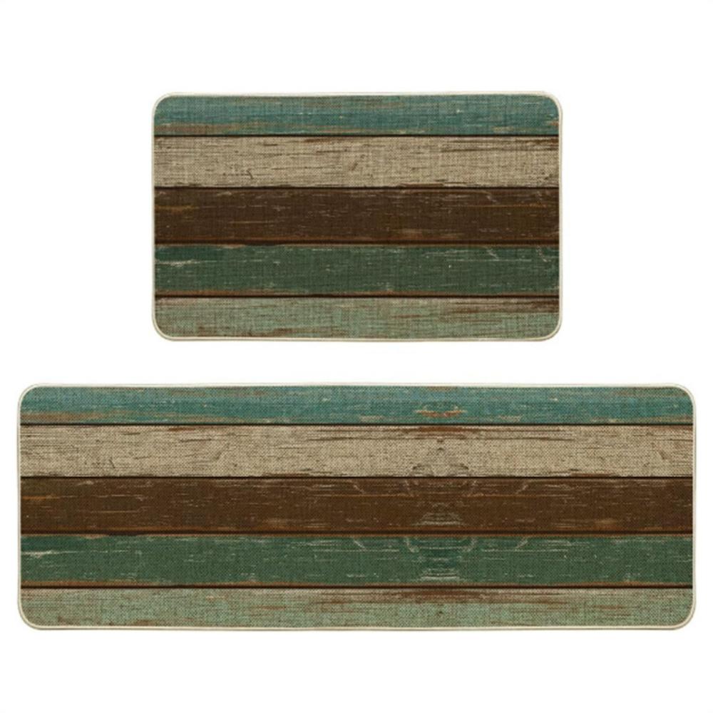 Nonslip Kitchen Floor Mat Fun Wooden Stripes Decor Rug Hallway Nonslip Rug Laundry Room Washable Mat Bedside Rug Entry Doormat