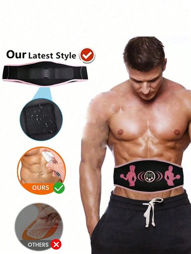 Abs Stimulator USB Rechargeable Stimulating Belt Muscle Toning Belt,Training Device For Muscles Abdominal Workout Massager