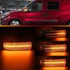 LED Side Mirror Marker Lights for 2015-2022 Ram ProMaster City SLT Tradesman Base Dynamic Amber LED Turn Signal Lamps Clear Lens Left Right Ourside