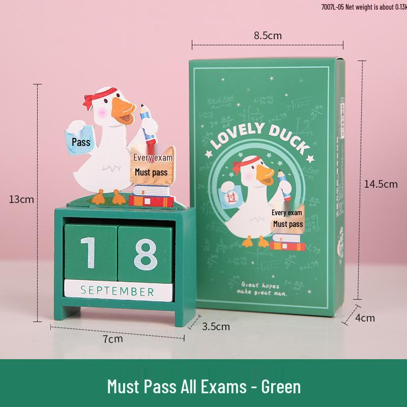 Simple Wood Flip Calendar: Perpetual Desk Ornament & Photo Prop