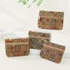 Fashion Cork Coin Purse Ethnic Style Double Layer Zipper Money Bag Luxury Retro Clutch Pocket Wallets