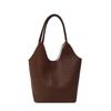 Retro Large-Capacity Bag Women'S Fashion Simple Shoulder Bag Soft Surface Casual Commuting Texture Tote Bag