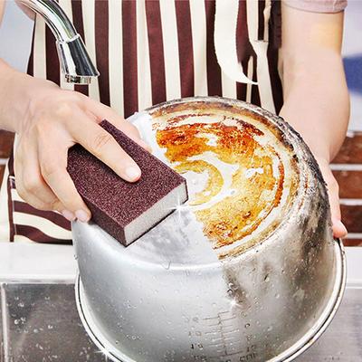 Houseeker Magic Cleaning Sponge Eraser Kitchen High Density Emery Melamine Sponge Pan Pot Removing Rust Rub Brush Scouring Pad