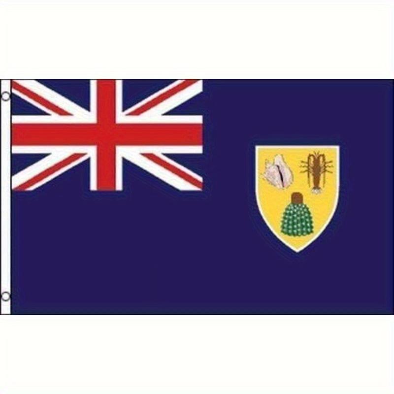 2D Door Banner, 1pc Turks and Caicos Islands Flag - 91.44x152.4cm Durable Polyester Outdoor Banner, Vibrant with Red and White Stripes, Emblematic Sh