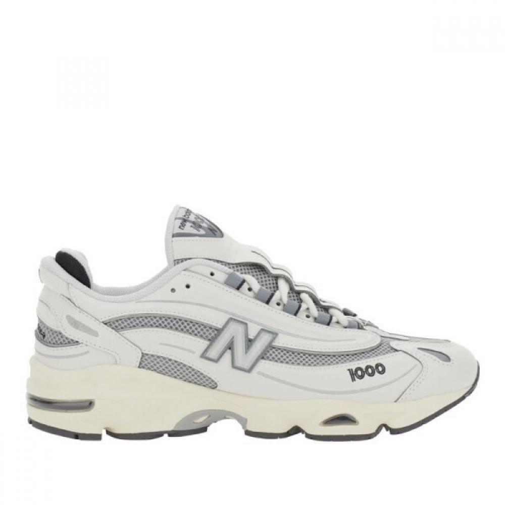 

New Balance Grey Mesh Lace Up Synthetic Textile Sneakers M1000mew Seasalt US9½