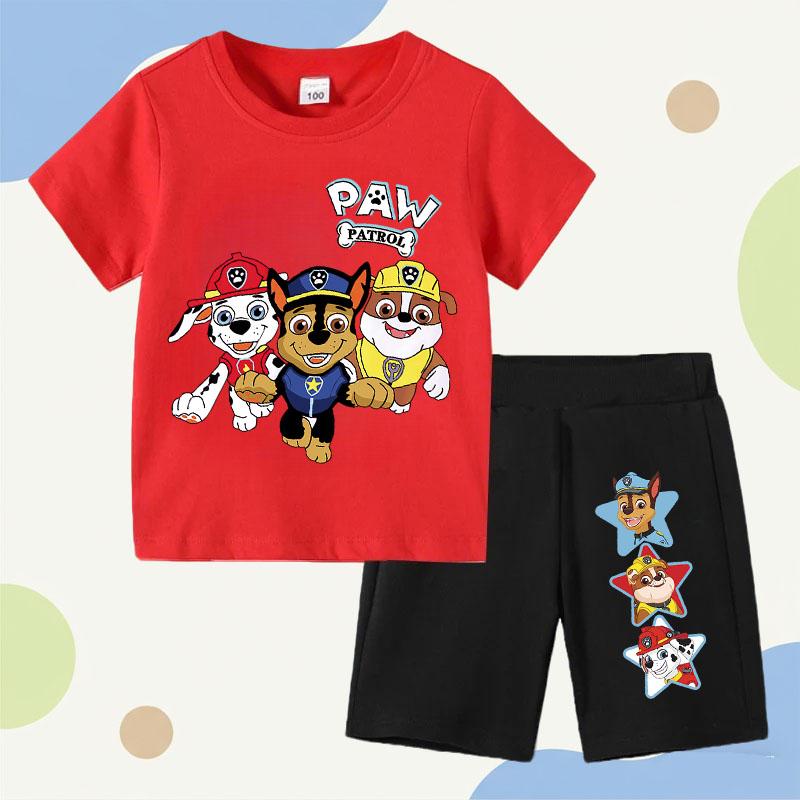 Summer New Clothing Set Children's Short Sleeve Top and Shorts Two-Piece Set Casual Clothing