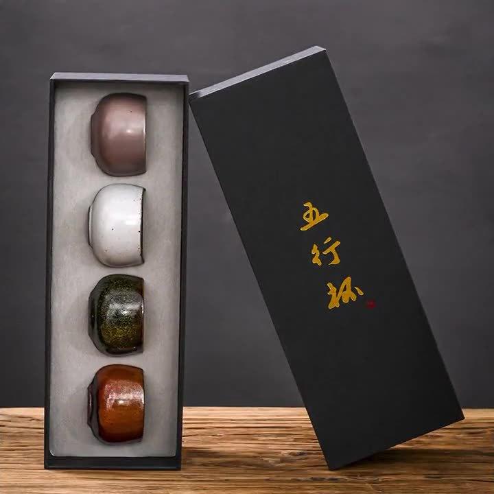 Light Luxury Ceramic Master Cup Gift Box, Kung Fu Tea Set, Teacup Business Souvenir Gift, Gift Box Set For Elders
