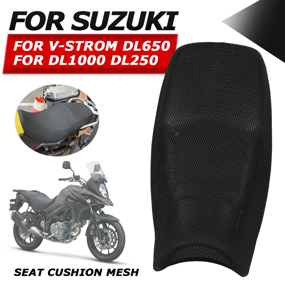 Motorcycle Anti-Slip 3D Mesh Fabric Protecting Cushion Seat Cover For Suzuki V-Strom VStrom DL650 DL1000 DL250 DL 650 1000 250