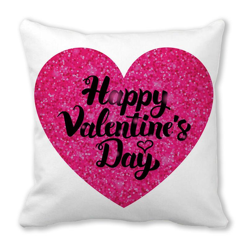 Home Decor Valentine'S Heart Love Wild Decorative Pillow Covers Pattern Cushion Cover Suitable For Sofa Bedroom Car Pillow Cover