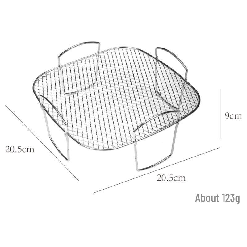 304 Stainless Steel Air Fryer Rack Set: Grill, Toast, Steam, Pizza, Double-Layer Skewer Racks
