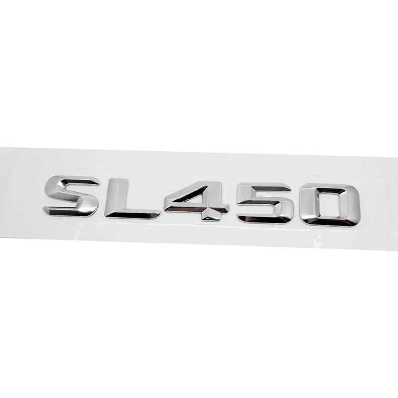 Car Rear Trunk Stickers for Mercedes Benz SL350 SL400 SL450 SL500 SL550 SL600 Auto Tail Box 3D Emblem Badge Decal RN1