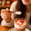 Kreativní malá skleněná lžička, barevná lžička na dezerty, kulatá lžička na ovesnou kaši a jogurt, odolná vůči vysokým teplotám