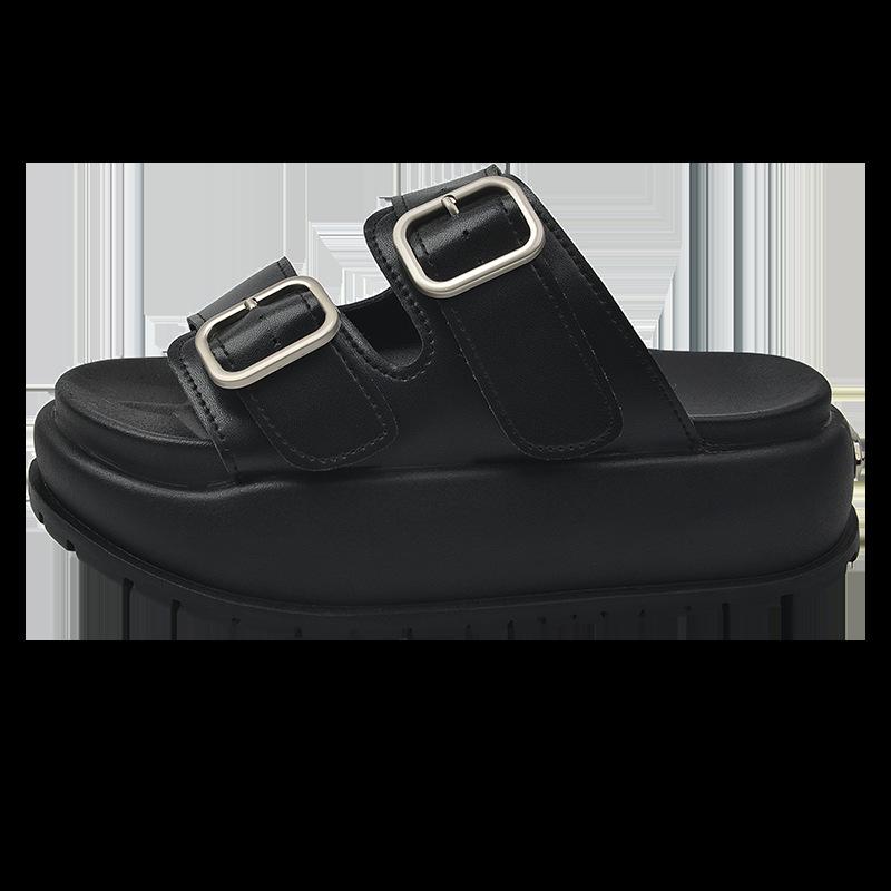 Platform sandals for women's outer wear 2025 summer new casual sandals with retro versatile student Roman shoes for women