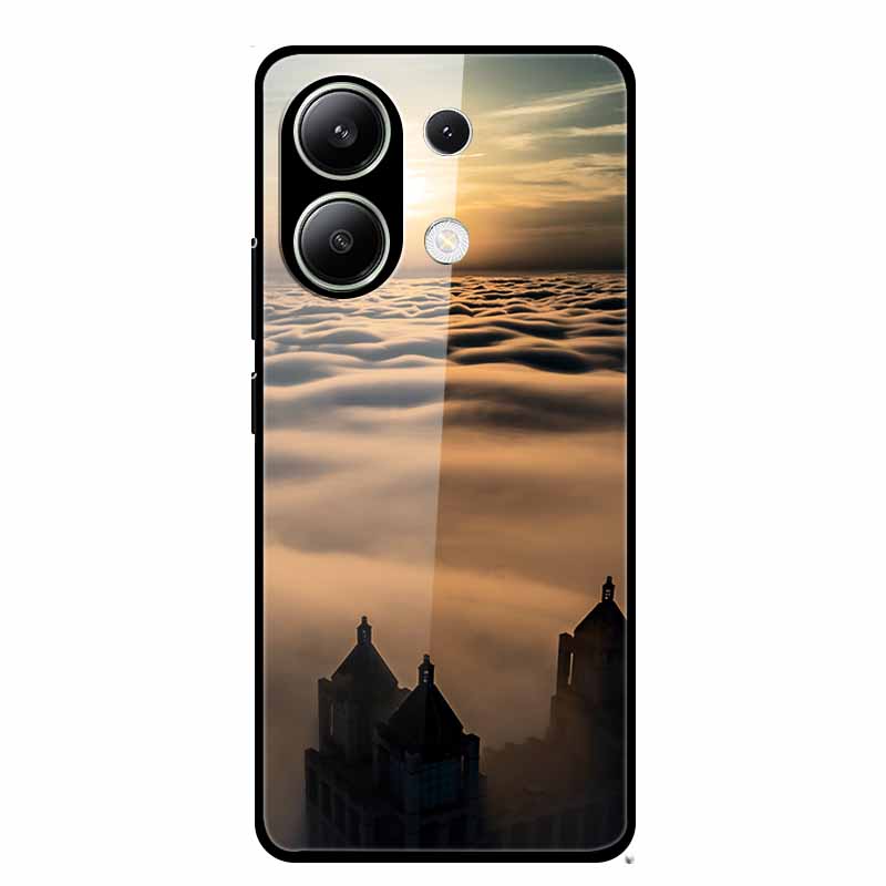 For Xiaomi Redmi Note 13 Pro 4G 6.67"Tempered Glass Cases Silicone Bumper Hard Back Covers for Redmi Note13 4G 6.67" Phone Cases