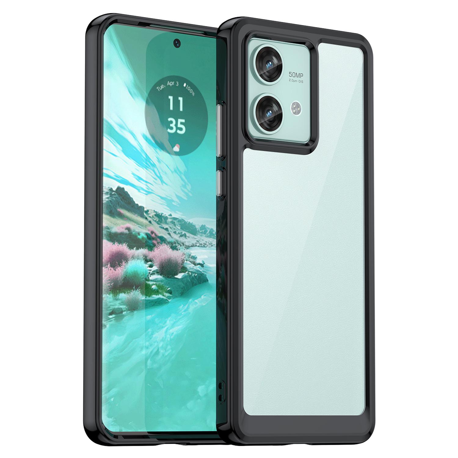 

Чохол для Motorola Edge 40 Neo 5G Захист від подряпин ТПУ+Акрил Задня кришка для мобільного телефону Black
